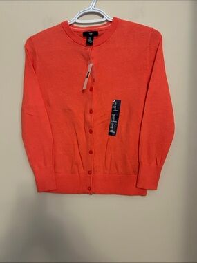 GAP dark peach colour long sleeved button front knit cardigan NWT size XS